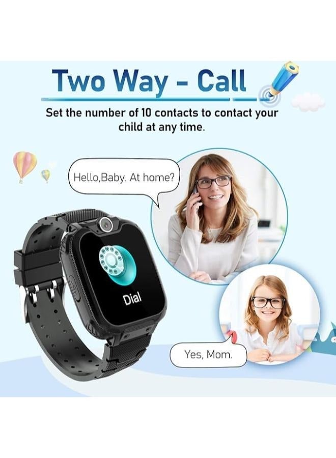 نابي ساعة نابي الذكية للأطفال بشاشة لمس وميزة الدردشة الصوتية، هدية مثالية للأولاد والبنات من عمر 3 إلى 12 سنة (أسود) - Image 3